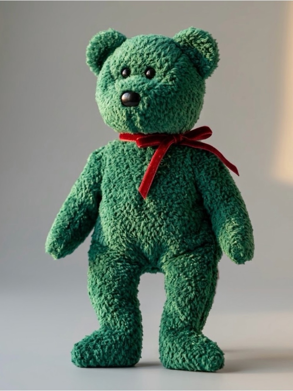 TY Beanie Babies 2001 Holiday Teddy Green DOB December 24, 2000 Vintage